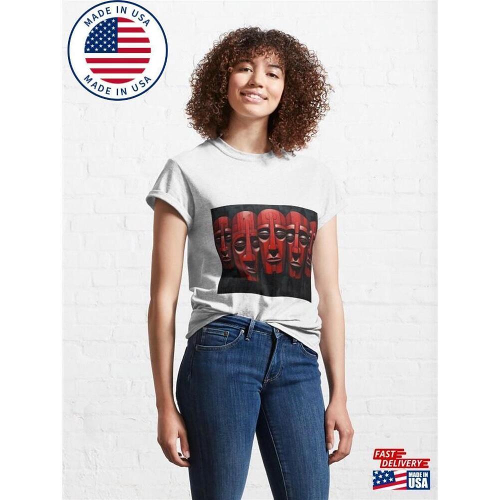 Abstract Design Pattern 305 The Faces Classic T-Shirt